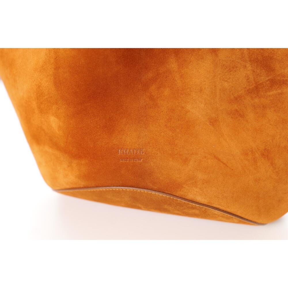 Khaite Lotus Caramel Brown Calfskin Suede Shoulder Tote Bag (Size Medium) - Picture 7 of 9